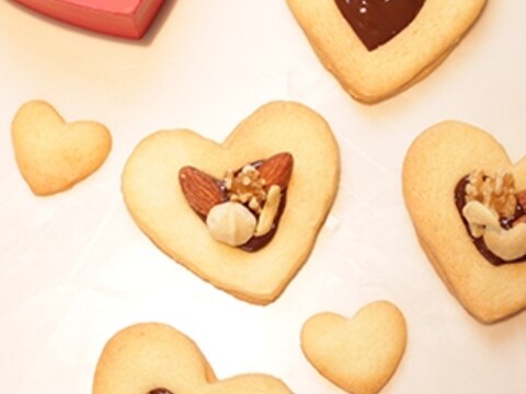 バレンタインに♪簡単！ハートチョコクッキー♪